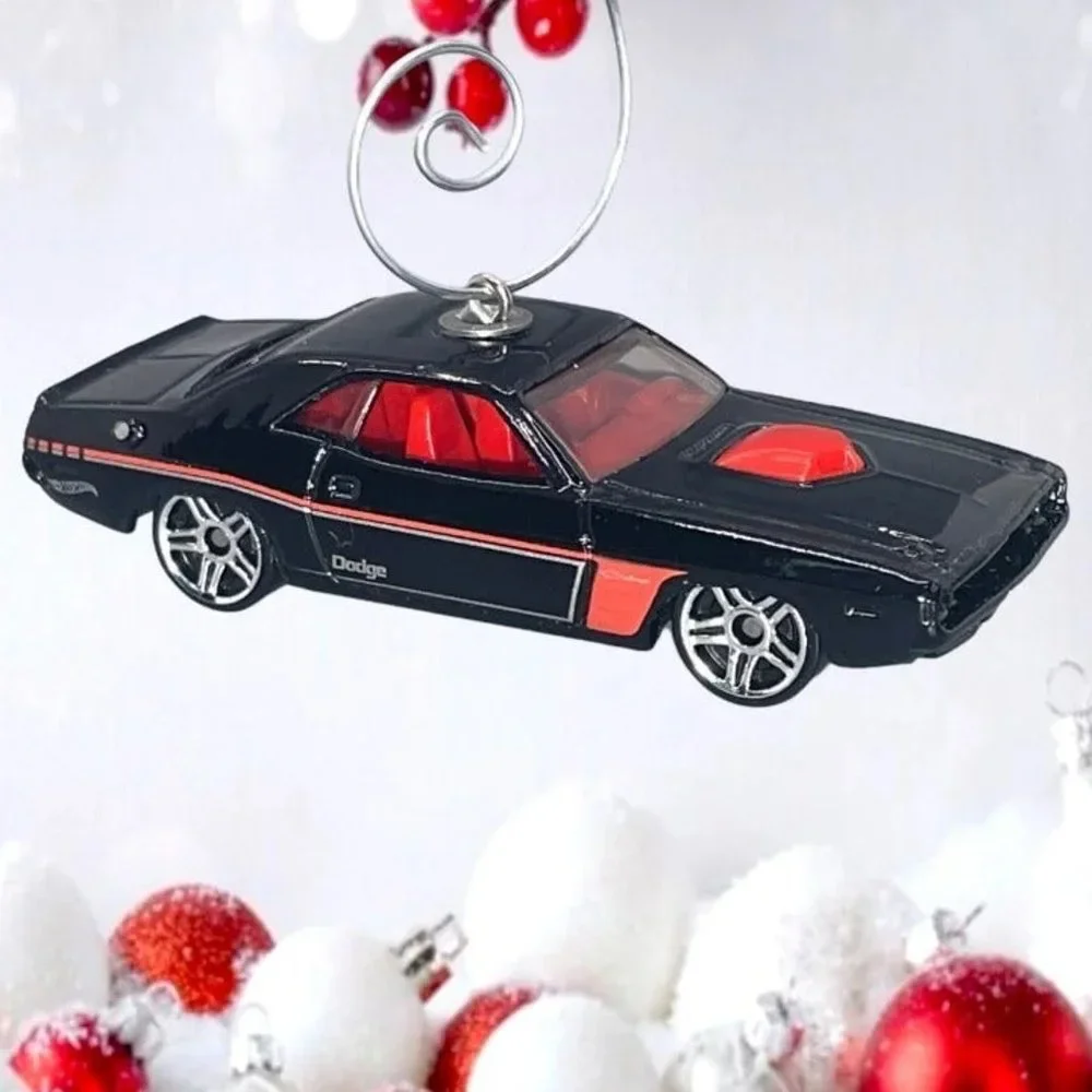1970 Black Dodge‎ Challenger 1:64 ONE OF A KIND Christmas Tree Ornament